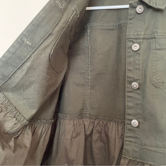 Style and Co Olive Green Peplum Jacket - Picture 2 of 2